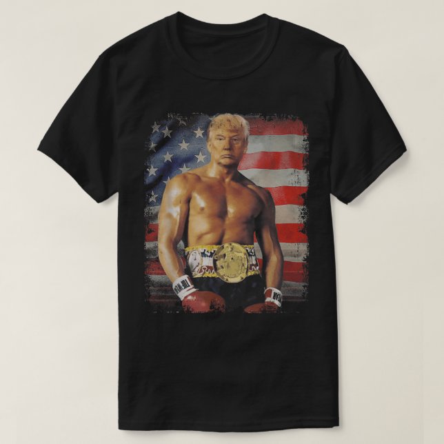 Funny Boxer Trump Trump Rocky Meme 212 T-Shirt (Design Front)