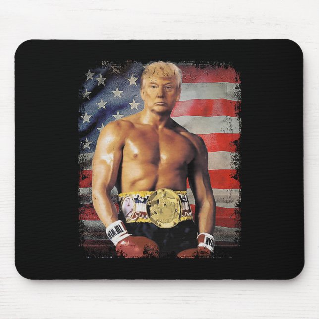 Funny Boxer Trump Trump Rocky Meme  Mouse Mat (Front)