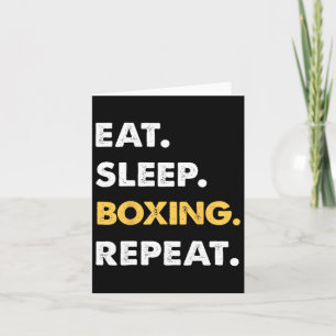 Funny Boxing Apparel Eat Sleep Boxing Repeat  Card