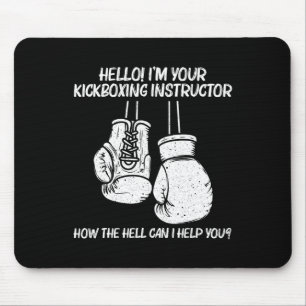 Funny Boxing Art For Men Women Kickboxing Coach Bo Mouse Mat