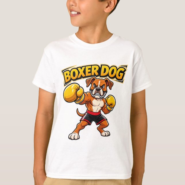 Funny Boxing Boxer Dog (Original Design)  T-Shirt (Front)