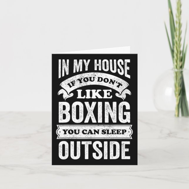 Funny Boxing Boxer Joke Sports Sporting Hob  Card (Front)