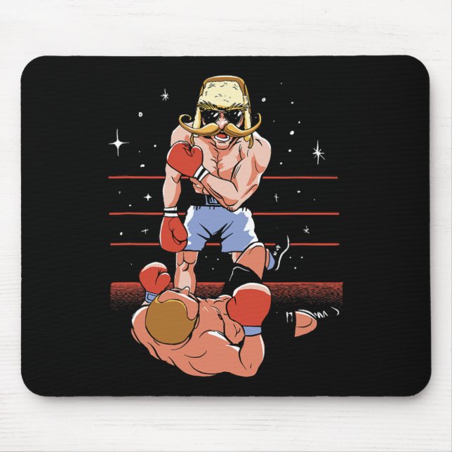 Funny Boxing Champion Pilot Design  Mouse Mat (Front)