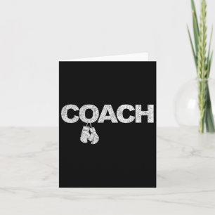 Funny Boxing Coach Boxing Trainer Retro 1  Card