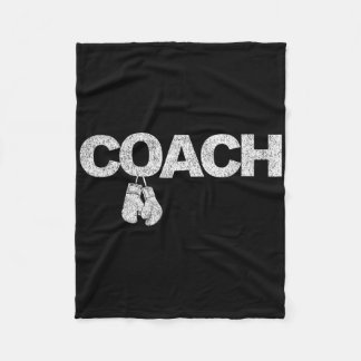 Funny Boxing Coach Boxing Trainer Retro 1 Fleece Blanket