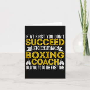 Funny Boxing Coach Boxing Trainer Retro  Card