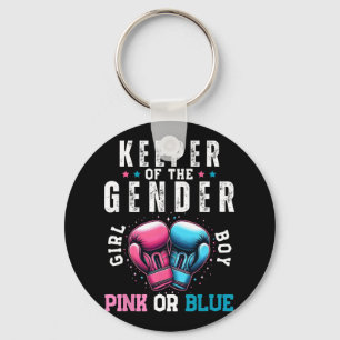 Funny Boxing Gender Reveal Keeper Of Gender Boxer  Key Ring