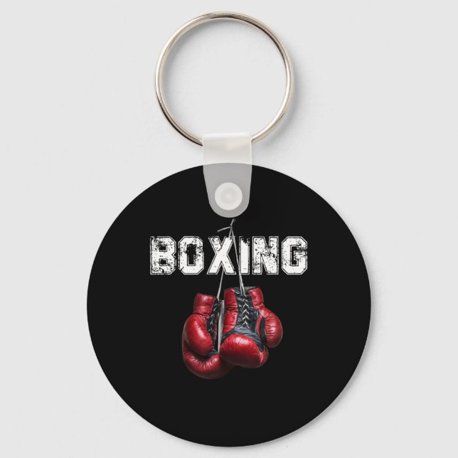 Funny Boxing - I Love Boxing  Key Ring (Front)