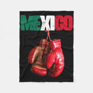 Funny Boxing - I Love Boxing Mexico Fleece Blanket