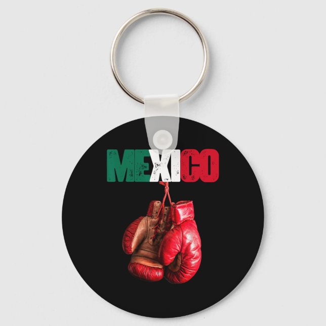 Funny Boxing - I Love Boxing Mexico  Key Ring (Front)
