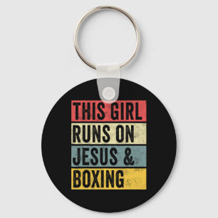 Funny Boxing Jesus Dogs And Boxing Kickboxing Figh Key Ring