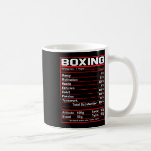 Funny Boxing Nutrition Facts Boxer Coffee Mug
