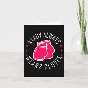 Funny Boxing Pink Gloves T Shirt Women Boxer Card