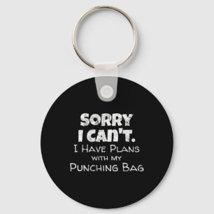 Funny Boxing Quote Design - Punching Bag Boxer Mem Key Ring