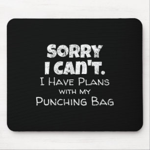 Funny Boxing Quote Design - Punching Bag Boxer Mem Mouse Mat
