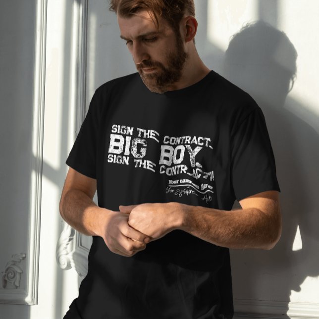 Funny Boxing Sign the contract big boy Grunge T-Shirt (Creator Uploaded)
