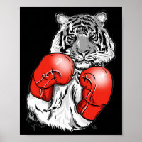 Funny Boxing Tiger With Red Gloves Kids Adults 