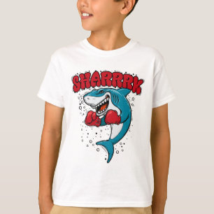 Funny Boxing Whale Shark With Red Gloves Daddy T-Shirt