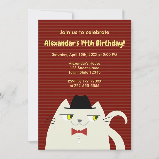 Funny Boy Birthday Invitation (Front)