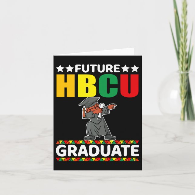 Funny Boy College Graduation Kid Future Hbcu Gradu Card (Front)