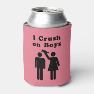 Funny Boy Crush Bottle Humour for Women Can Cooler