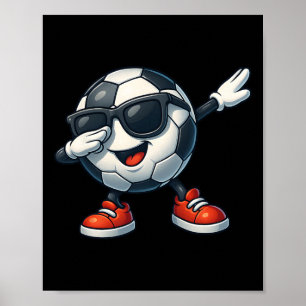 Funny Boy Dabbing Soccer Ll For Kids Girls Boys Poster