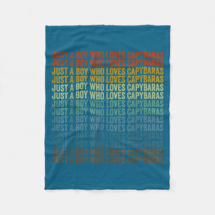 Funny Boy Loves Capybaras Capybara Fleece Blanket