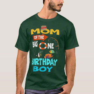 Funny Boy Outfit Mom Of The Birthday Fish Ally One T-Shirt