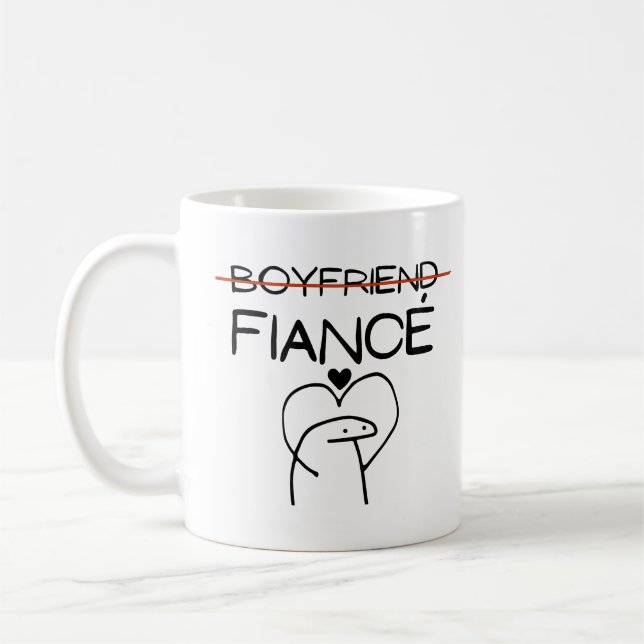 Funny Boyfriend Fiancé  Coffee Mug (Left)