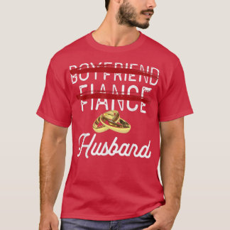 Funny Boyfriend Fiance Husband Groom Wedding Theme T-Shirt