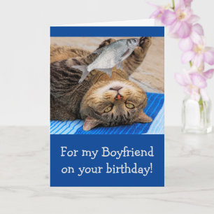 Funny Boyfriend Fishing Birthday Card
