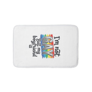 Funny Boyfriend Pride Vintage Engraving Shirt Desi Bath Mat
