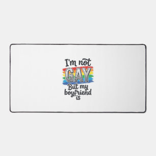 Funny Boyfriend Pride Vintage Engraving Shirt Desi Desk Mat