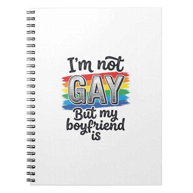 Funny Boyfriend Pride Vintage Engraving Shirt Desi Notebook (Front)
