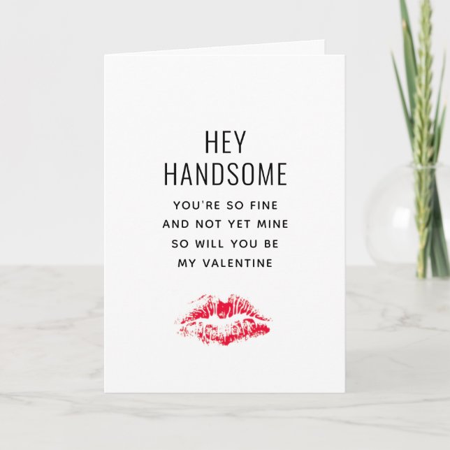 Funny Boyfriend Valentines Day Personalised Holiday Card (Front)