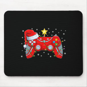 Funny Boys Christmas Shirts Video Game Santa Hat G Mouse Mat
