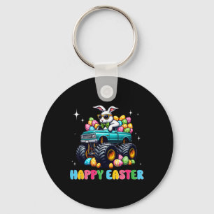 Funny Boys Happy Easter Monster Truck Easter Eggs  Key Ring