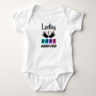 funny boys lady arrived baby bodysuit