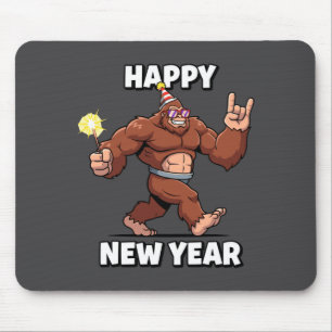 Funny Boys Nye Outfit, Mens Fireworks Bigfoot Happ Mouse Mat