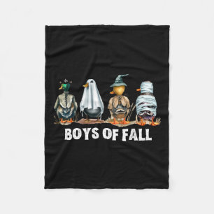 Funny Boys Of Fall Duck Hunting Halloween Costume Fleece Blanket