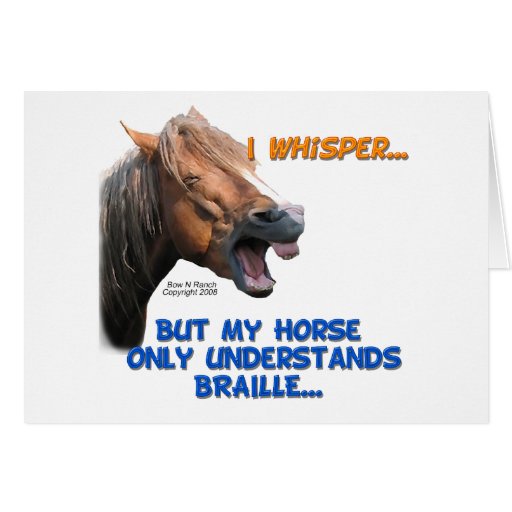 Image of Funny Braille Horse