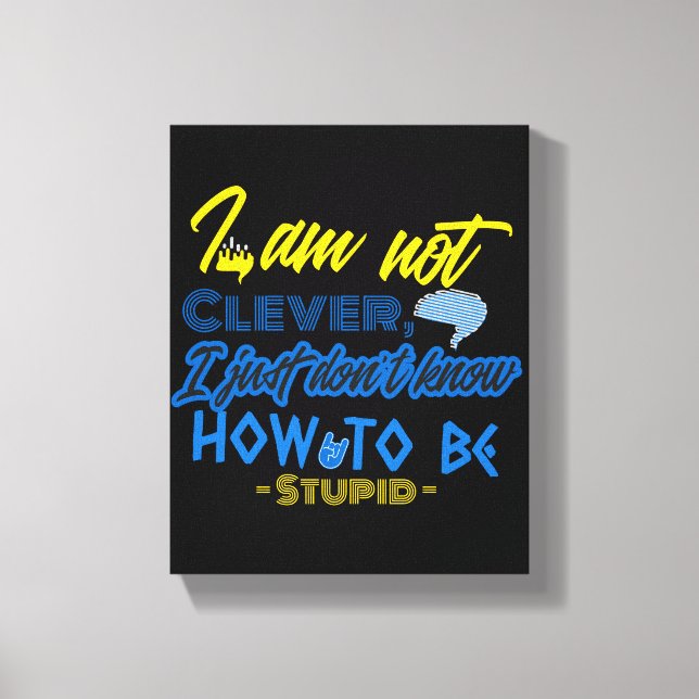 Funny, Brain Design Canvas Print (Front)