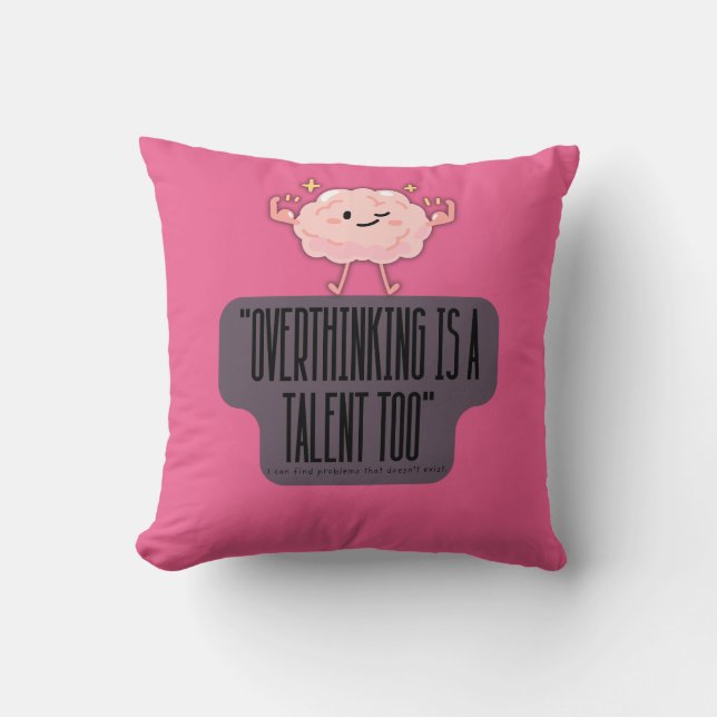   Funny Brain Power Apparel for  Introverts Cushion (Front)