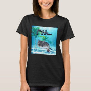 Funny brainrot gen z Humour cat Meme fihh cat Fish T-Shirt