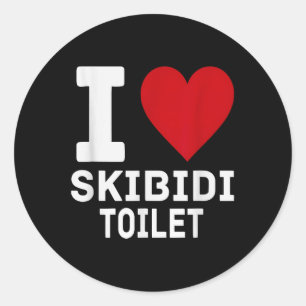 Funny Brainrot Skibidi Toilet Men Women Kid  Classic Round Sticker