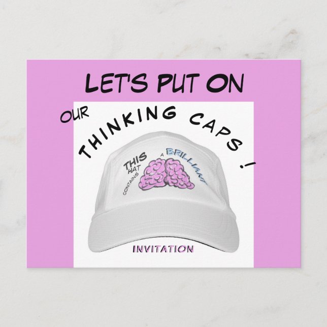 Funny Brainstorm Session Invitation Postcard (Front)