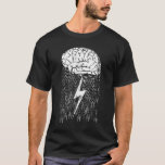 Funny Brainstorm T-Shirt<br><div class="desc">funny brain storm lightning rain brainstorming humour doctor t-shirt</div>