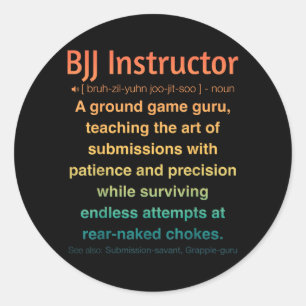 Funny Brazilian Jiu-Jitsu Classic Round Sticker