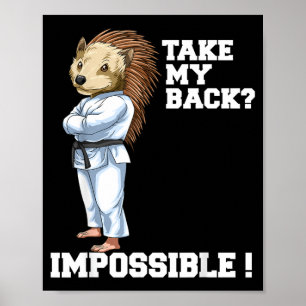 Funny Brazilian Jiu Jitsu Hedgehog BJJ Poster