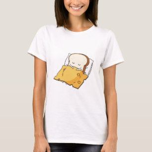 Funny Bread and Cheese Cartoon   Cute Foodie Gift  T-Shirt